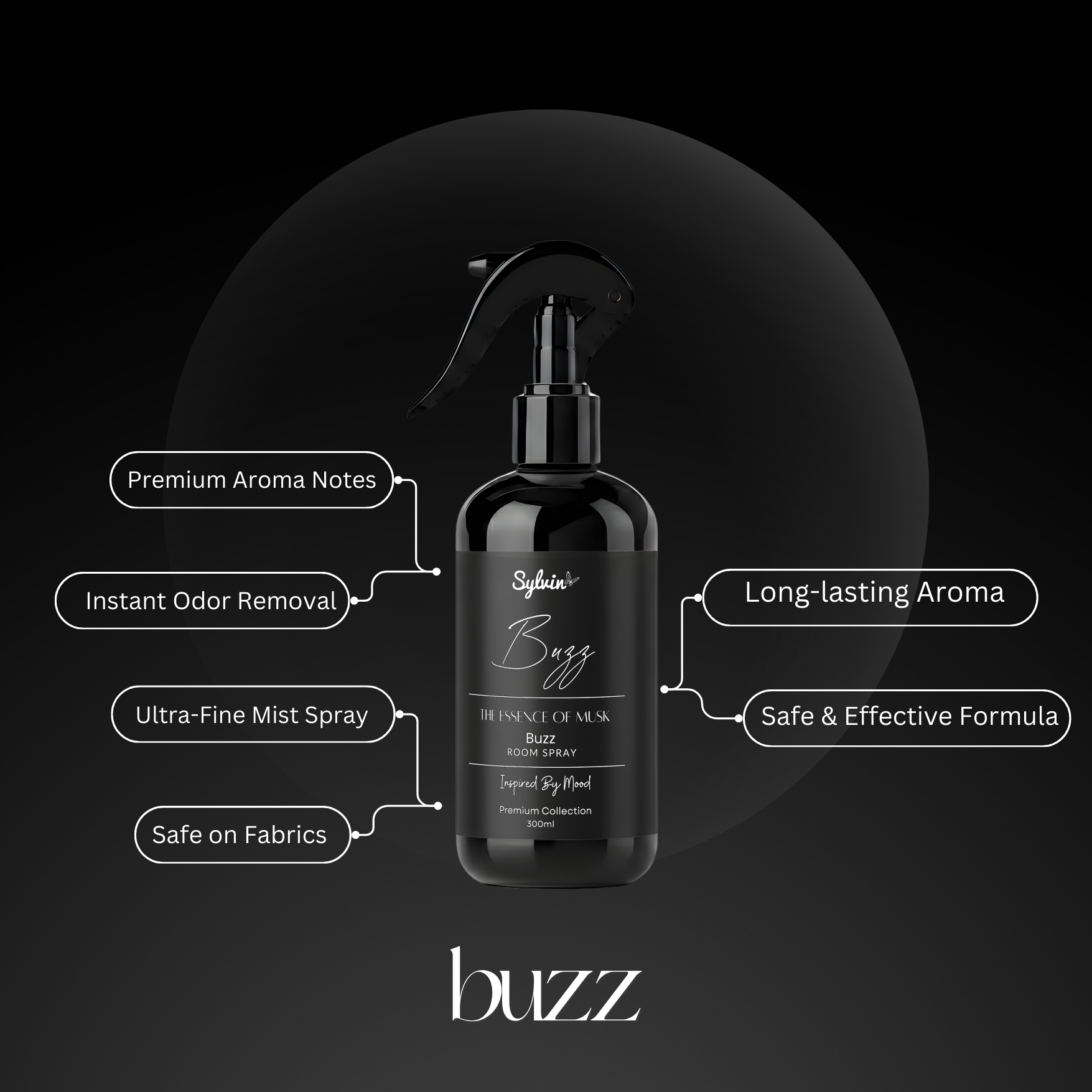 Buzz – Premium Musk Room Spray (300ml)